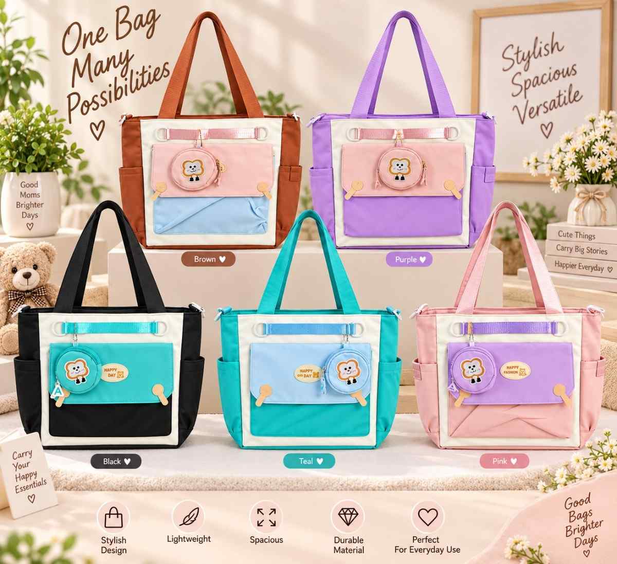 Premium Imported Korean Bags-15 (Pack Of 5)