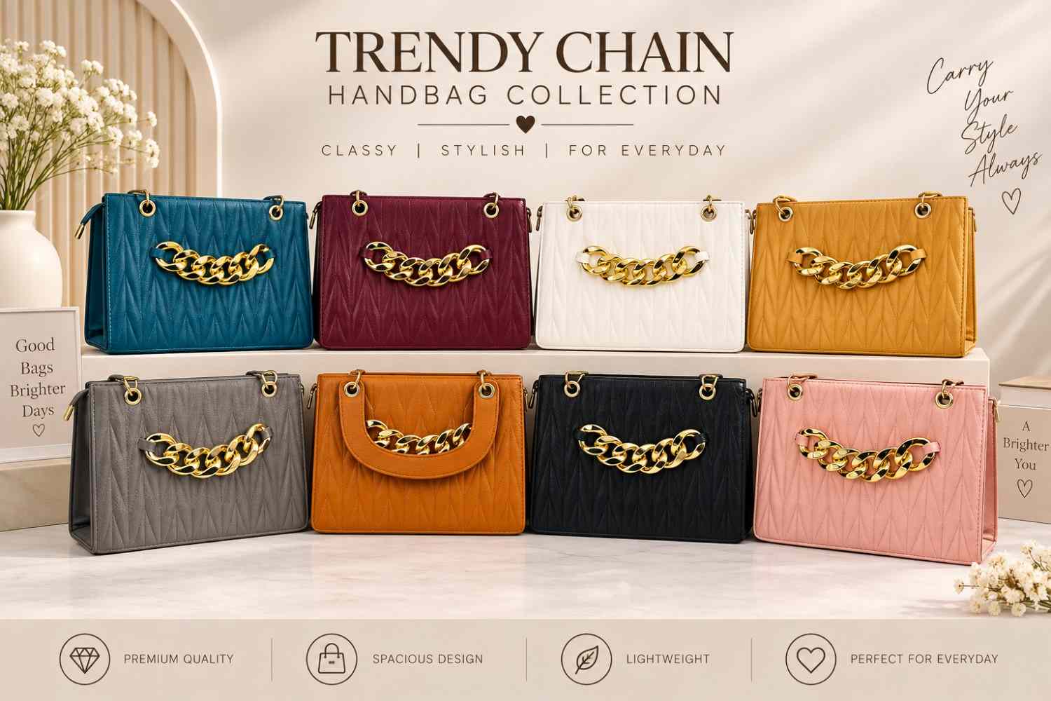 Hand Bags-09 (Pack Of 8)